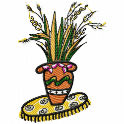 Vase For Flowers Embroidery Design 5 Vase For Flowers Embroidery Design 5